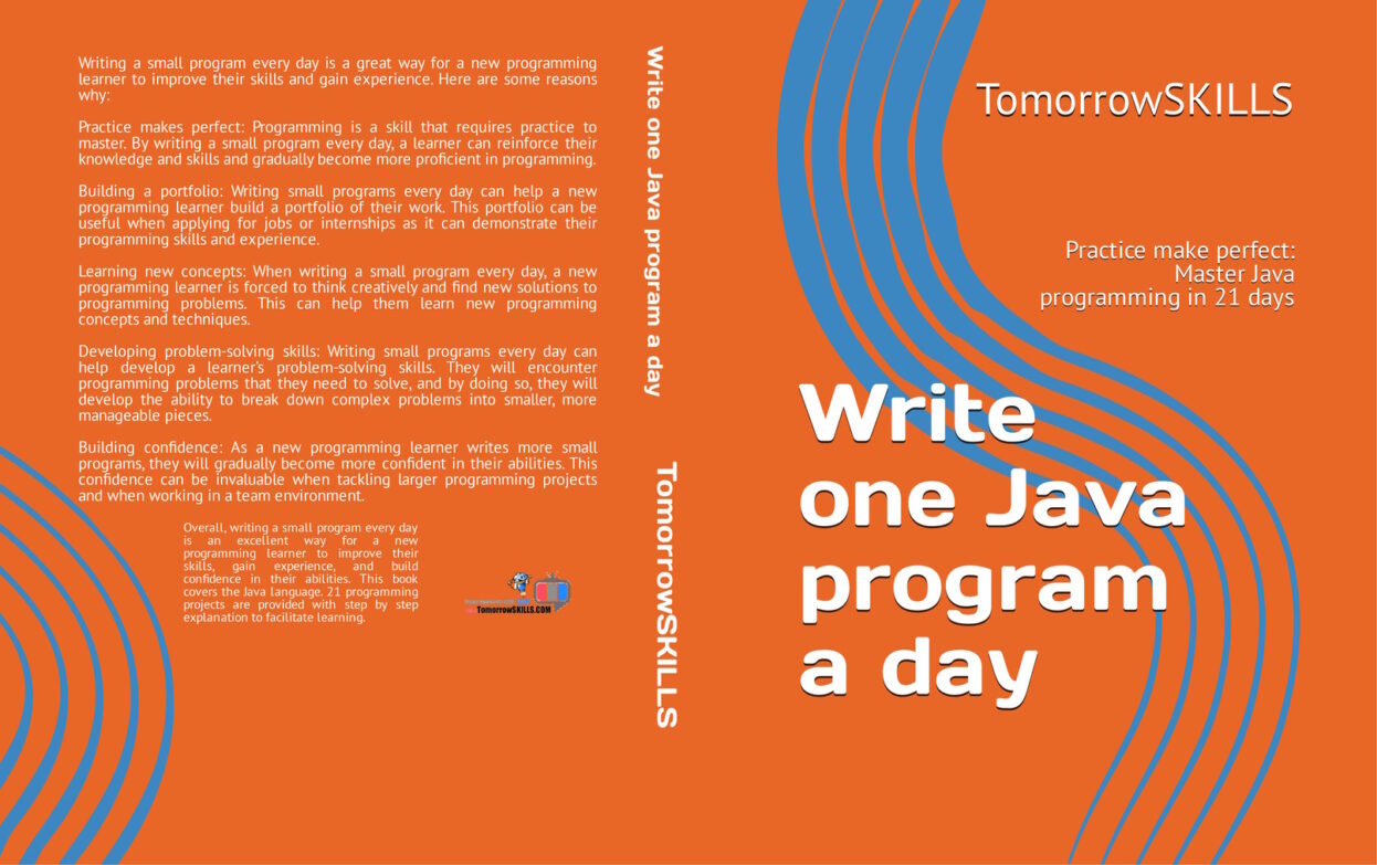 Write one Java program a day – TomorrowSKILLS.com